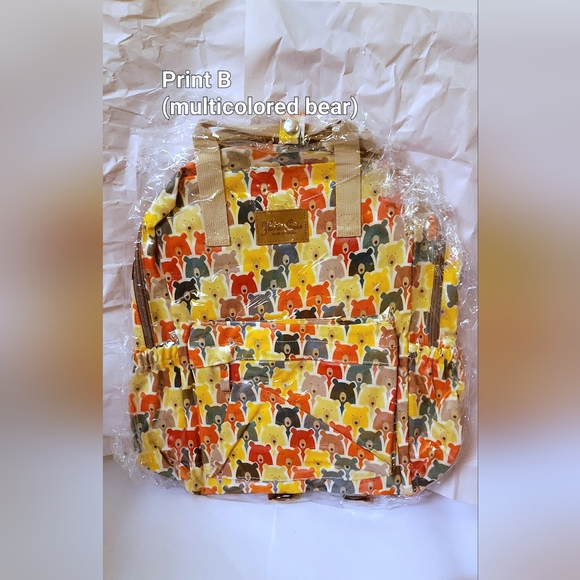 NEW Top Handled Waterproof Vinyl Print Backpack - Picture 2 of 13